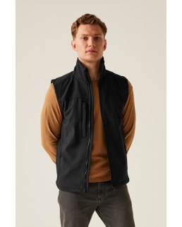 FLUX SOFT SHELL BODYWARMER 96/4% POL/ELA ALL BLACK-XS TRA788