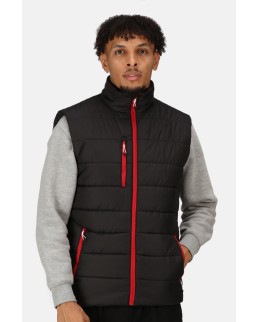 NAVIGATE THERMAL BODYWARMER 100% POL BLACK/CLASSIC RED-S TRA892