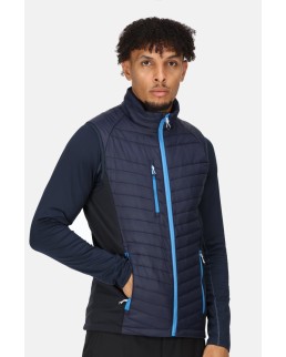 NAVIGATE IBRID BODYWARMER 90/10% POL/ELA BLACK/CLASSIC RED-S TRA894