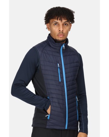 NAVIGATE IBRID BODYWARMER 90/10% POL/ELA BLACK/CLASSIC RED-S TRA894