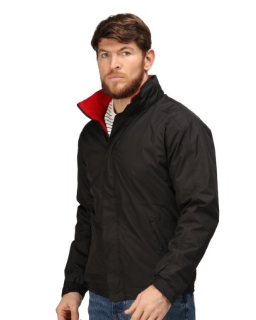 DOVER FLEECE LINED BOMBER JACKET 100% POLIESTERE BLACK/ASH-XS TRW297