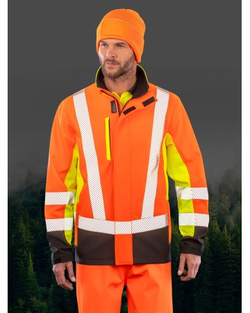 RECYCLED 3-LAYER PRINTABLE SAFETY SOFTSHELL  RER506X
