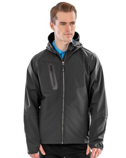 3-LAYER RECYCLED PRINTABLE HOODED SOFTSHELL  RER909X