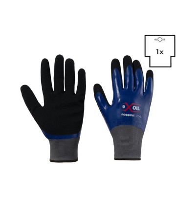 GUANTO POLIESTERE / NITRILE DOPPIA SPALMATURA ANTISCIVOLO X-GLOVE XGLOVE X GLOVE GUANTI X-OIL GGC021
