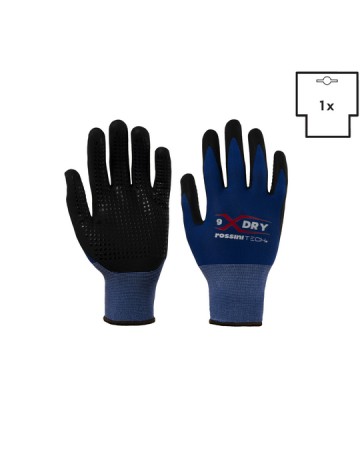 GUANTO NYLON / NITRILE MICRO SCHIUMA TRASPIRANTE PUNTINATO X-GLOVE XGLOVE X GLOVE GUANTI X-DRY GGC024