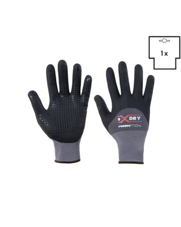GUANTO NYLON-SPANDEX / NITRILE MICRO-SCHIUMA 3/4 TRASPIRANTE PUNTINATO X-GLOVE XGLOVE X GLOVE GUANTI X-DRY GGC045