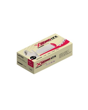GUANTO MONOUSO LATTICE NATURALE, TESTURIZZATO, SENZA POLVERE X-GLOVE XGLOVE X GLOVE GUANTI MONOUSO X-MONO GGU501