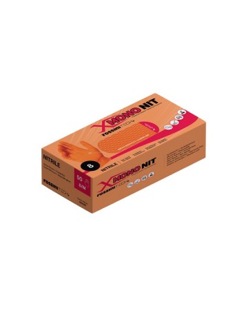 GUANTO MONOUSO NITRILE 7.0MIL, ARANCIONE, DIAMANTATO, SENZA POLVERE X-GLOVE XGLOVE X GLOVE GUANTI MONOUSO X-MONO GGU508