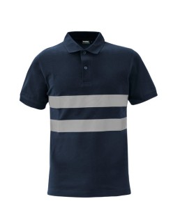 POLO BORRIS CON STRISCE RIFRANGENTI VISIBILITÀ MIGLIORATA HH255