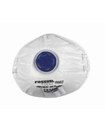 RESPIRATORE PER POLVERI FUMI E NEBBIE FFP2 NR D CON VALVOLA MASCHERINA R663