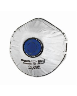 RESPIRATORE PER POLVERI FUMI NEBBIE E ODORI FASTIDIOSI FFP2 NR D CON VALVOLA MASCHERINA R665