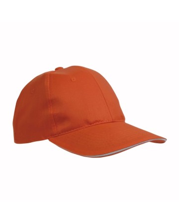CAPPELLINO IN COTONE/POLYESTER, 6 PANNELLI CON VISIERA SANDWICH 04003