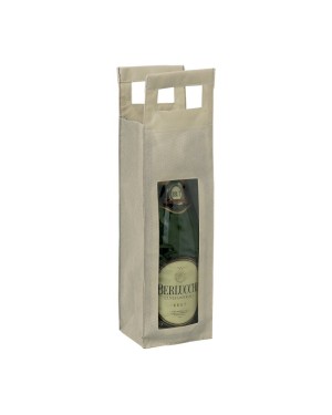 BORSA PORTABOTTIGLIA, CON FINESTRA IN PLASTICA 05033