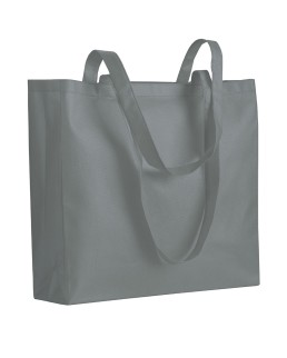 SHOPPER CON SOFFIETTO IN TNT 80 G/M2 CUCITO, MANICI LUNGHI 06119