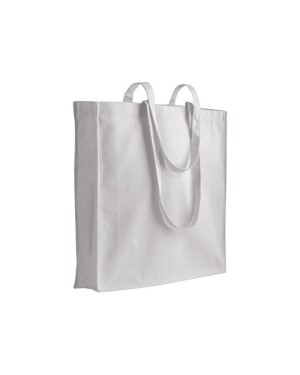 SHOPPER IN COTONE PESANTE, MANICI LUNGHI E SOFFIETTO 0712501