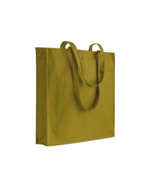 SHOPPER CON SOFFIETTO IN COTONE 220 G/M2, MANICI LUNGHI 07125