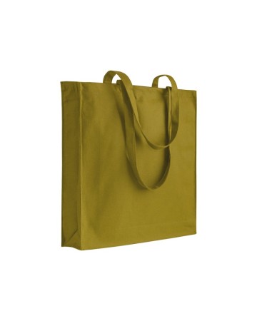 SHOPPER CON SOFFIETTO IN COTONE 220 G/M2, MANICI LUNGHI 07125