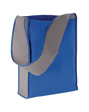 SHOPPER BICOLORE IN TNT, TRACOLLA E SOFFIETTO 08122