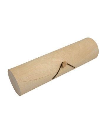 PORTABOTTIGLIA CILINDRICO IN LEGNO DI PINO (1 BOTTIGLIA) CON ELASTICO 10425