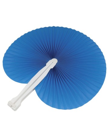 VENTAGLIO IN CARTA COLORATA CON MANICO IN PLASTICA BIANCA, LUNGHEZZA CM 26 10432