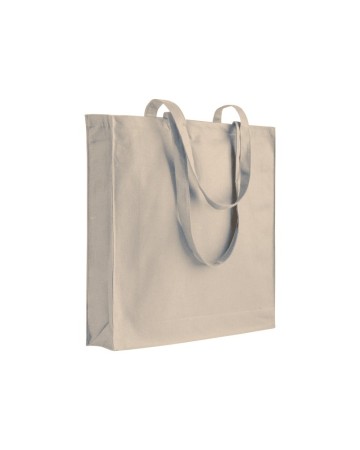 SHOPPER CON SOFFIETTO IN COTONE 250 G/M2, MANICI LUNGHI E CHIUSURA CON ZIP 1112522
