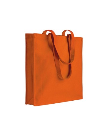 SHOPPER CON SOFFIETTO IN COTONE 220 G/M2, MANICI LUNGHI E CHIUSURA CON ZIP 11125