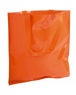 SHOPPER IN PVC LUCIDO, MANICI LUNGHI