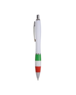 PENNA A SCATTO IN PLASTICA ABS, CON FUSTO BIANCO, IMPUGNATURA COLORATA GOMMATA 1285321N