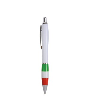 PENNA A SCATTO IN PLASTICA ABS, CON FUSTO BIANCO, IMPUGNATURA COLORATA GOMMATA 1285321N