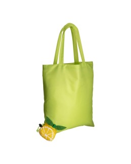 SHOPPER RIPIEGABILE A FORMA DI ARANCIA, MORA E LIMONE IN POLIESTERE 190T