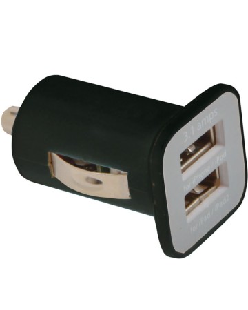 MICRO CARICABATTERIE USB DA AUTO , CON DOPPIA PORTA USB 14413