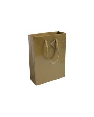 SHOPPER CON SOFFIETTO IN CARTA LAMINATA 157 G/M2 CON RINFORZO ALLA BASE