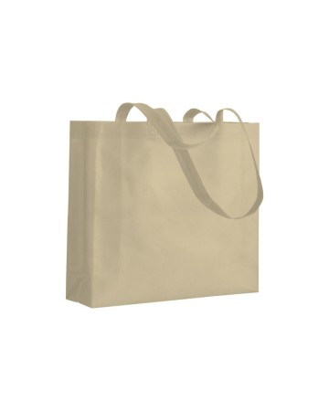 SHOPPER CON SOFFIETTO IN TNT 80 G/M2 TERMOSALDATO, MANICI LUNGHI 15141
