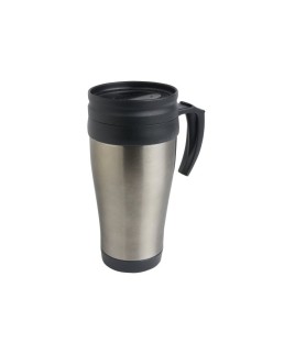 TAZZA TERMICA (400ML) IN ACCIAIO INOX, CON INTERNO, MANICO E TAPPO IN PLASTICA