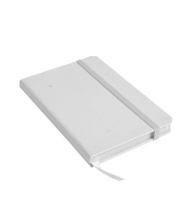 QUADERNO IN PVC CON ELASTICO COLORATO, FOGLI BIANCHI (80 PAG.), CON MACCHIE DI SPORCO