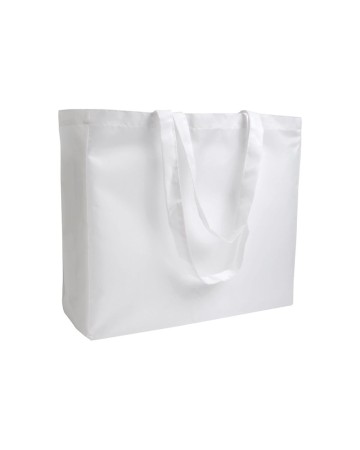 SHOPPER CON SOFFIETTO IN POLIESTERE 420 D, RESISTENTE AL CALORE, ADATTA PER LA STAMPA 16118