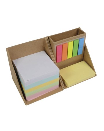 PORTA POST-IT COLORATI E PORTAPENNE A FORMA DI CUBO 16405