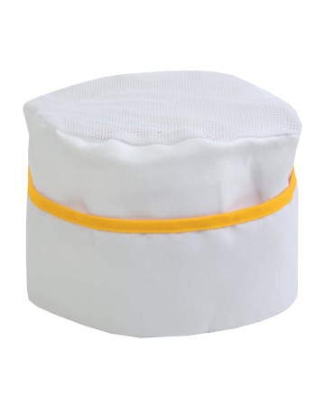 CAPPELLO DA CUOCO BIANCO CON BORDO COLORATO 16443