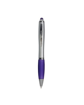 PENNA TWIST IN PLASTICA CON FUSTO ARGENTATO, IMPUGNATURA GOMMATA COLORATA IN TINTA 16813
