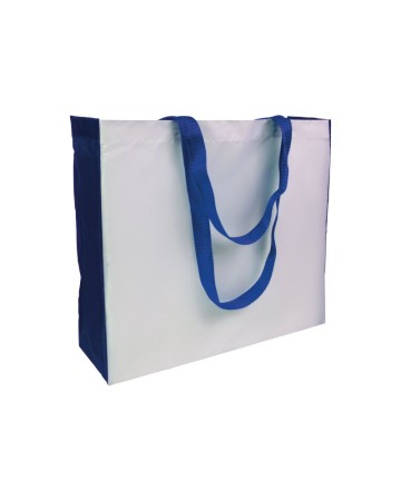 SHOPPER CON SOFFIETTO COLORATO IN POLIESTERE 210D RESISTENTE AL CALORE 17116