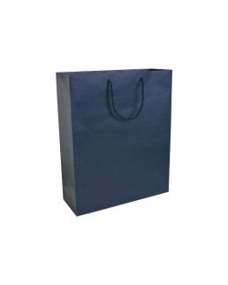 SHOPPER CON SOFFIETTO IN CARTA LAMINATA OPACA 157 G/M2 CON RINFORZO ALLA BASE