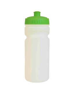 BORRACCIA IN PLASTICA BPA FREE (500ML) BIANCA CON TAPPO COLORATO