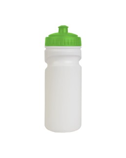 BORRACCIA IN PLASTICA BPA FREE (500ML) BIANCA CON TAPPO COLORATO