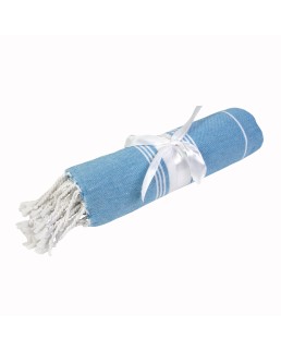TELO MARE/PAREO STILE FOUTA 100% COTONE 182GR/M2 CON FRANGE, MISURA  90X170 CM 17423