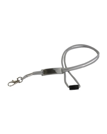 CORDINO PORTA BADGE/CHIAVI CON PLACCHETTA PER PERSONALIZZAZIONE E GANCIO ANTISOFFOCAMENTO 17460