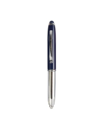 MINI PENNA IN PLASTICA COLOR ARGENTO, CON CAPPUCCIO E CLIP IN METALLO, CON LUCE 17812