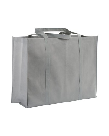 SHOPPER MAXI CON SOFFIETTO IN TNT 100 G/M2 CUCITO, MANICI LUNGHI 18106