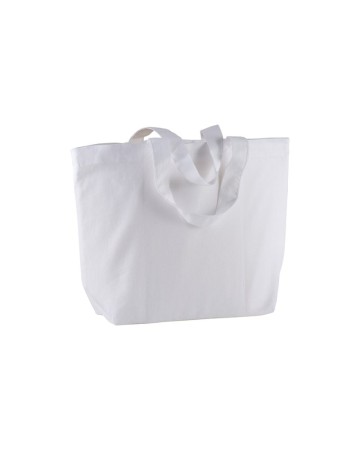 SHOPPER CON SOFFIETTO ALLA BASE IN COTONE 120 G/M2, MANICI CORTI 1810701