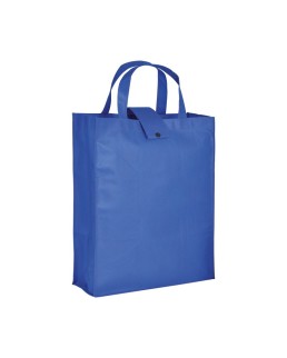 SHOPPER RIPIEGABILE CON SOFFIETTO IN TNT 80 G/M2, MANICI CORTI