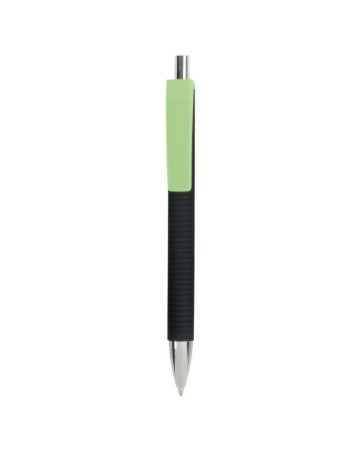 PENNA A SCATTO IN PLASTICA CON FUSTO GOMMATO EFFETTO PNEUMATICO NERO, CON CLIP LARGA 18804